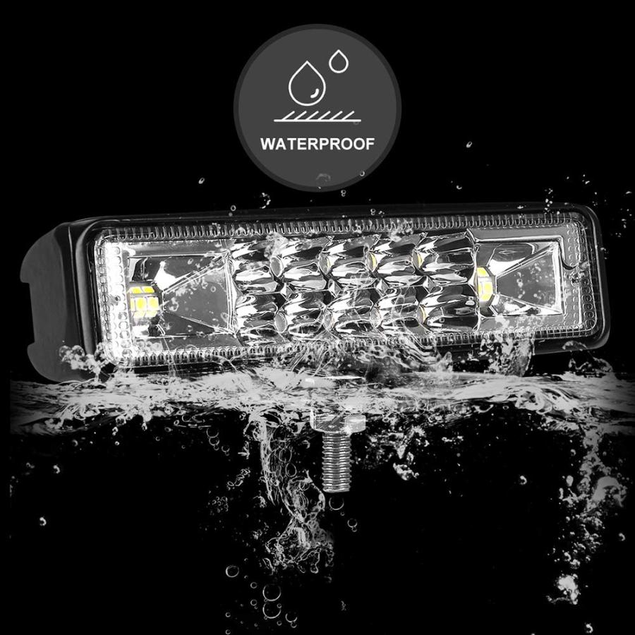 nicerpro 6インチ LEDポッドライトバー スリム 60W 10000Lm 12V/24V ドライビングフォグライト 防水 並行輸入品の画像