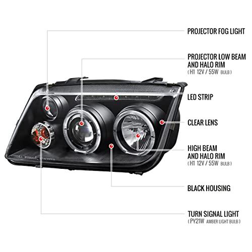 Carpartsinnovate For 99 05 LED Halo Projector Headlights Head La 並行輸入品の画像