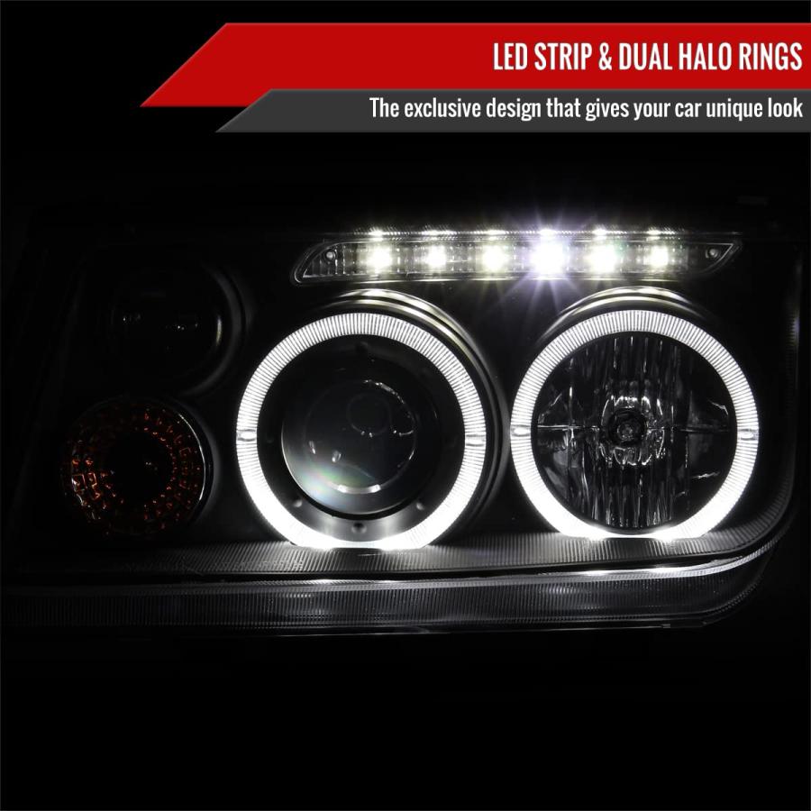 Carpartsinnovate For 99 05 LED Halo Projector Headlights Head La 並行輸入品の画像
