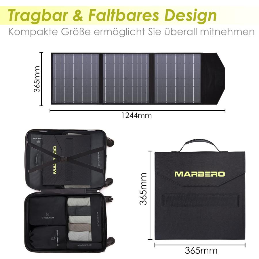 60W Foldable Solar Panel for Portable Power Station Sola 【ショックアブソーバー】 並行輸入品