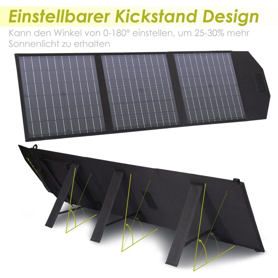 60W Foldable Solar Panel for Portable Power Station Sola 【ショックアブソーバー】 並行輸入品