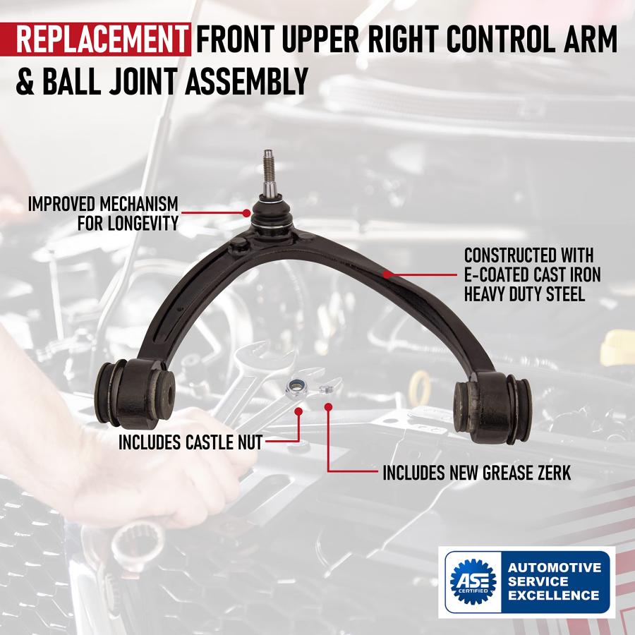 Replacement Front Upper Right Control Arm and Ball Joint Assembl 並行輸入品_9