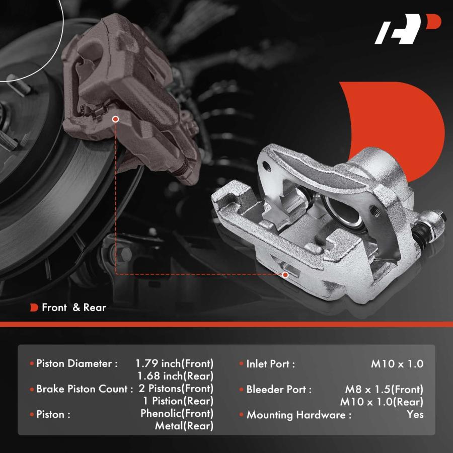 【並行輸入品】 A Premium Disc Brake Caliper Assembly with Bracket Compatible wi_3
