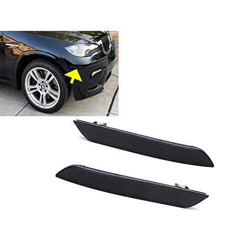 【並行輸入品】eLoveQ スモークレンズ フロントバンパー サイドマーカー 交換用リフレクターランプ 2008 2014 BMW E71 X6の画像
