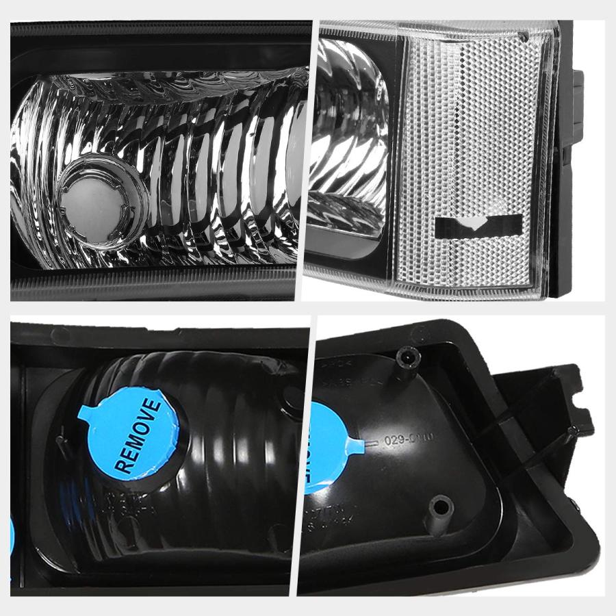 Black Housing Front Bumper Lights+Clear Lens Diamond Corner Sign 並行輸入品_9