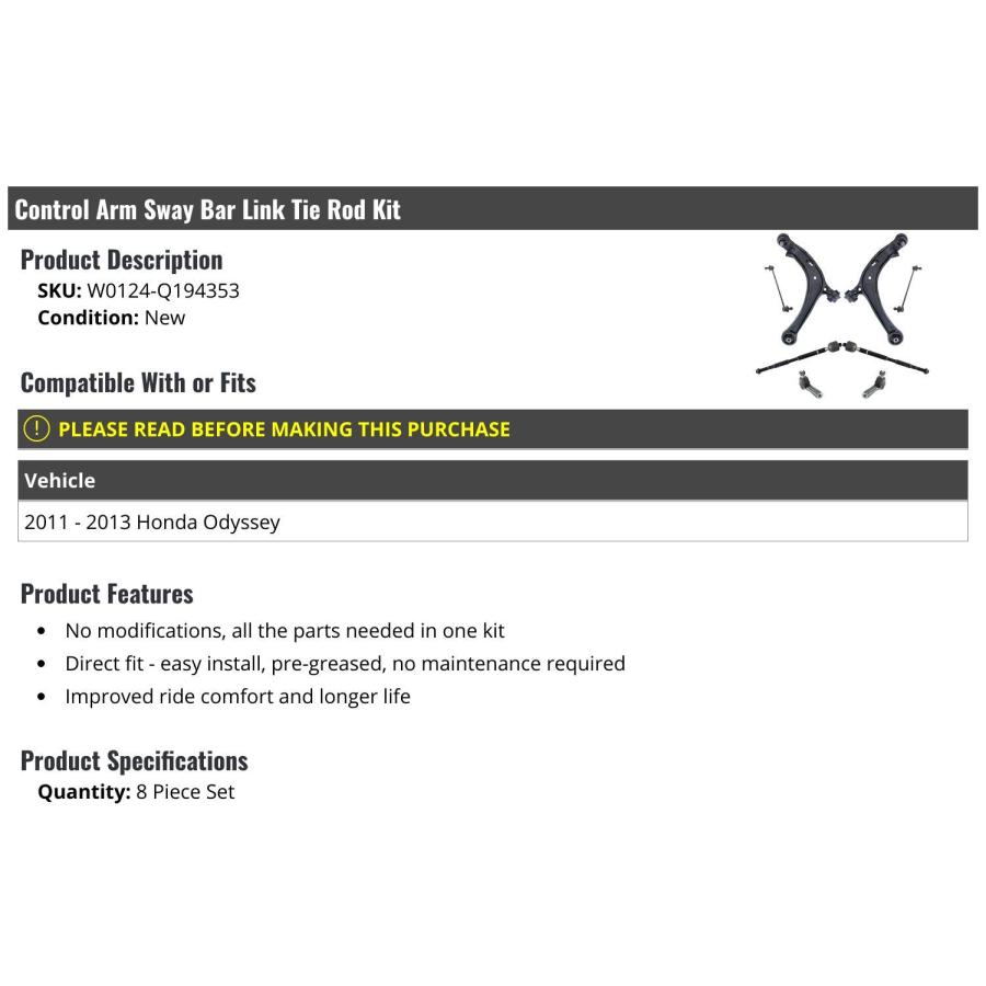 【並行輸入品】 Marketplace Auto Parts   Front Lower Control Arm Sway Bar Link Tの画像