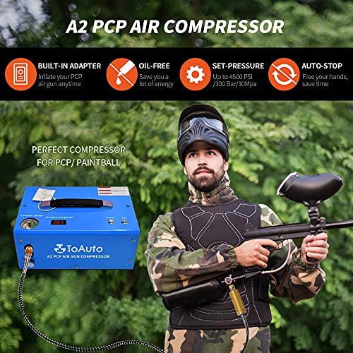 TOAUTO A2 PCP Air Compressor, Auto Stop, Portable 4500Psi/30Mpa, 並行輸入品の画像