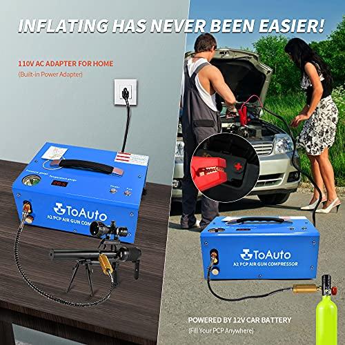 TOAUTO A2 PCP Air Compressor, Auto Stop, Portable 4500Psi/30Mpa, 並行輸入品の画像