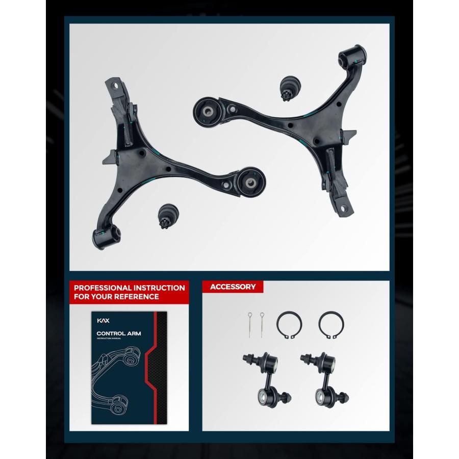 KAX K640399 K640400 Front Lower Control Arms w/Ball Joints Suspe 並行輸入品の画像