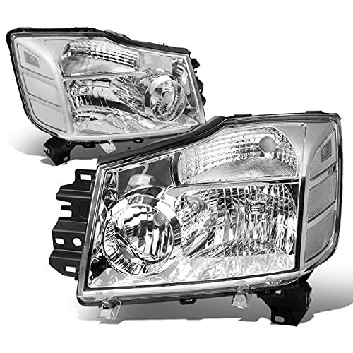 Auto Dynastyハロゲンモデルファクトリースタイルヘッドライトアセンブリ日産タイタンアルマダ04 15、運転席と助手席側、 並行輸入品の画像