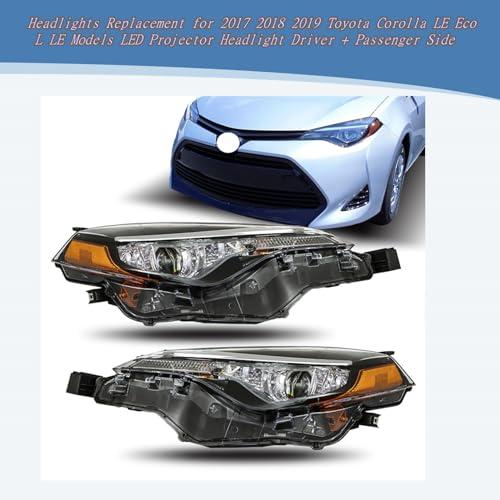 LABLT ヘッドライト 交換用 2017 2018 2019 トヨタ カローラ LE エコ L LE モデル LED プロジェク 並行輸入品_4