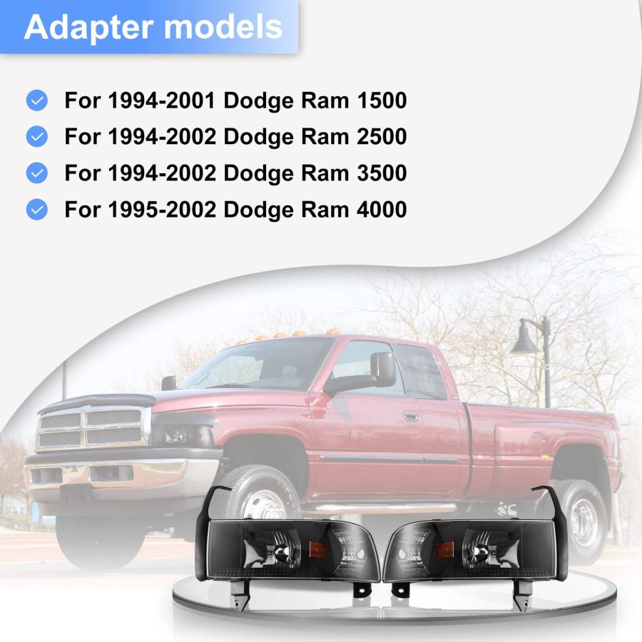 ROXX プロジェクターヘッドライトアセンブリ 1994 2001 Dodge Ram 1500/94 02 Dodge Ram  並行輸入品｜wid-grab｜04