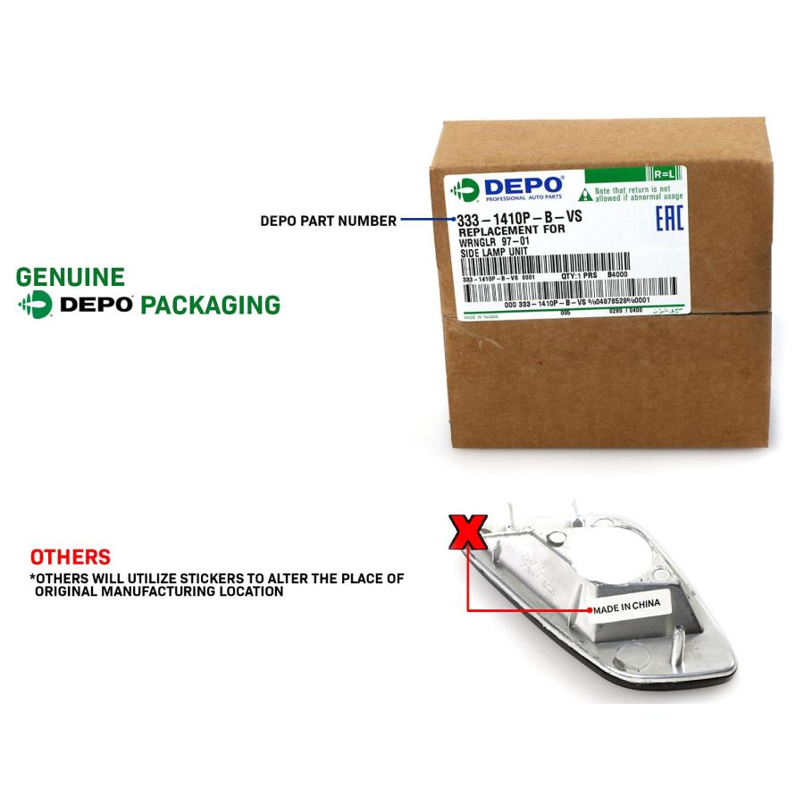 【並行輸入品】 USR Side Marker Lights   4 Pieces COMBO Smoke Lens Bumper Turn Sの画像
