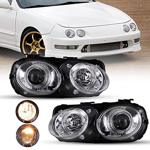 ROXX Haloブラックプロジェクターヘッドライト 1998 1999 2000 2001 アキュラインテグラ 3Dr/4Dr  並行輸入品_1
