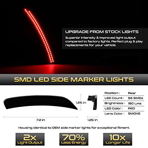 2015 2017 クライスラー200 スモークレンズ レッド LED リアバンパー DRL サイドマーカー ライトフェンダー パ 並行輸入品_4