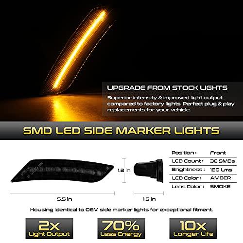 【並行輸入品】VIPMOTOZ フロントアンバーLEDサイドマーカーリフレクターランプ 2013 2014 キャデラック ATS 2017 20の画像
