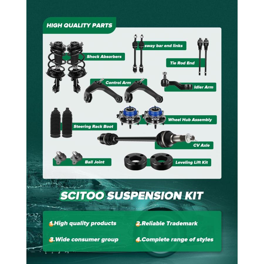 SCITOO 6 PC SET Suspension Kit for Ford Explorer for Ford Ranger 並行輸入品の画像