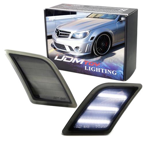 iJDMTOY Smoked Lens White Full LED Front Side Marker Light Kit C 並行輸入品の画像