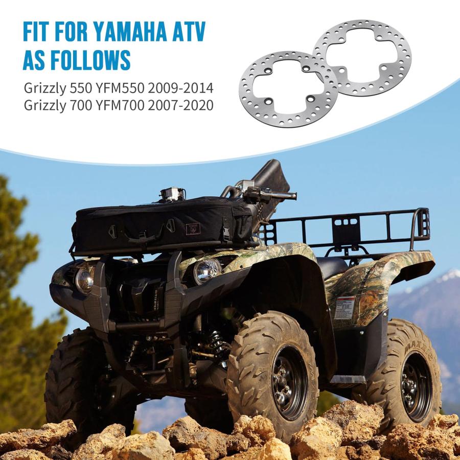 【並行輸入品】 M MATI 2 PCS Rear Left/Right Brake Disc Rotor for Yamaha Grizzlyの画像