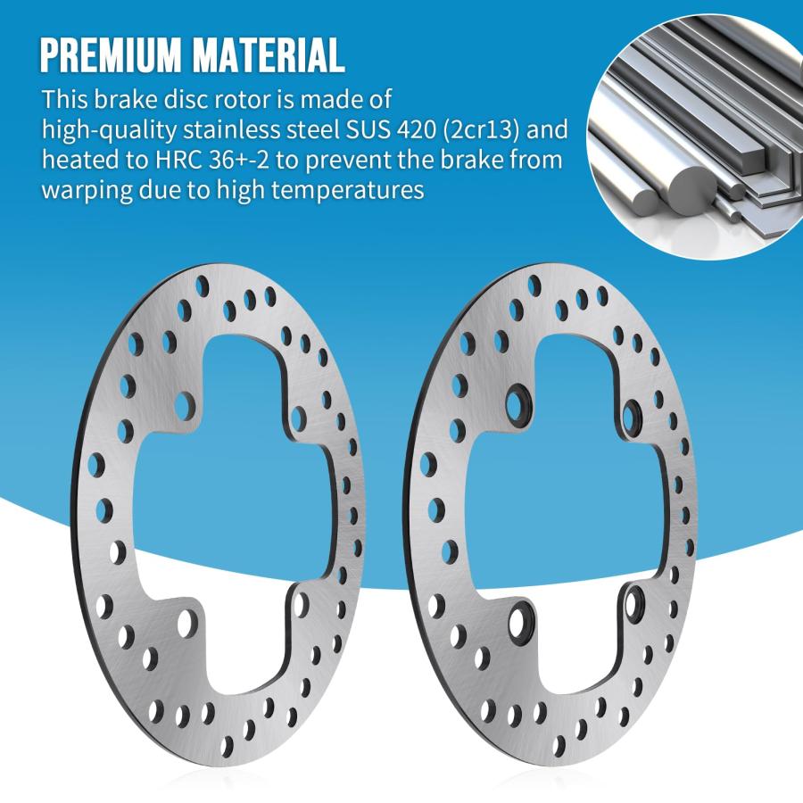 【並行輸入品】 M MATI 2 PCS Rear Left/Right Brake Disc Rotor for Yamaha Grizzlyの画像