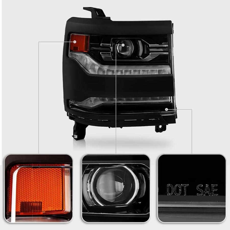 【並行輸入品】 ACANII   For [Factory LED Type] 2016 2018 Chevy Silverado 1500 Lの画像
