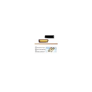 【並行輸入品】ADIIL ダークスモークレンズ アンバー LED フロントサイドマーカー シグナルライト バンパーリフレクターランプセット 19