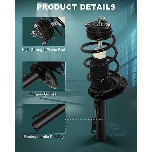 AUTOMUTO Strut Spring Assembly Front Pair struts and Shock Absor 並行輸入品_4
