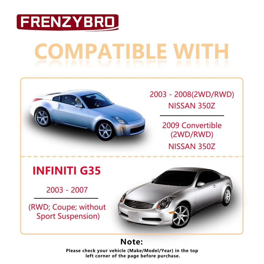 フロントアッパーコントロールアームスウェイバー 2003 2005 2006 2007 2009 G35 350Z RWDに対応 並行輸入品_3