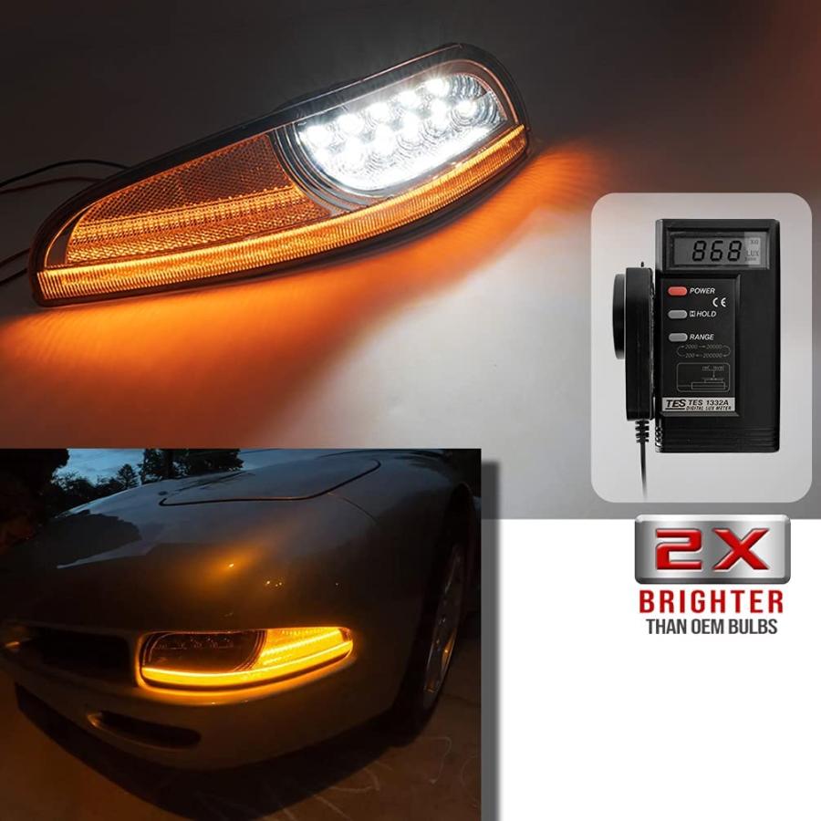 NJSBYL C5 Z06 アンバー LED デイタイム ランニングライトキット