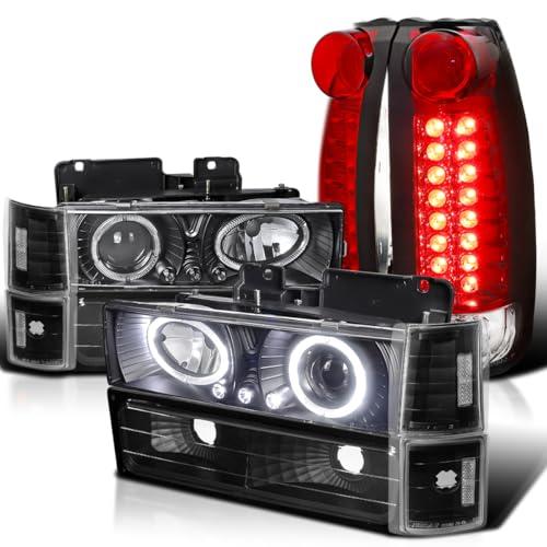 【並行輸入品】 Spec D Tuning Black Retro Style Projector Headlights + 8 LED Fogの画像