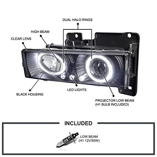【並行輸入品】 Spec D Tuning Black Retro Style Projector Headlights + 8 LED Fogの画像