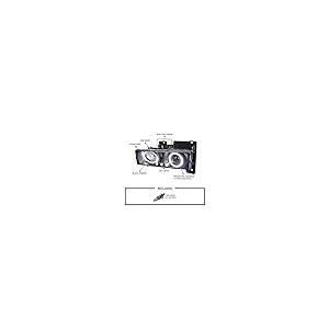 【並行輸入品】 Spec D Tuning Black Retro Style Projector Headlights + 8 LED Fogの画像
