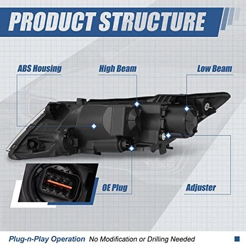 【並行輸入品】 Auto Dynasty Headlights Assembly Compatible with 2011 2012 2013の画像