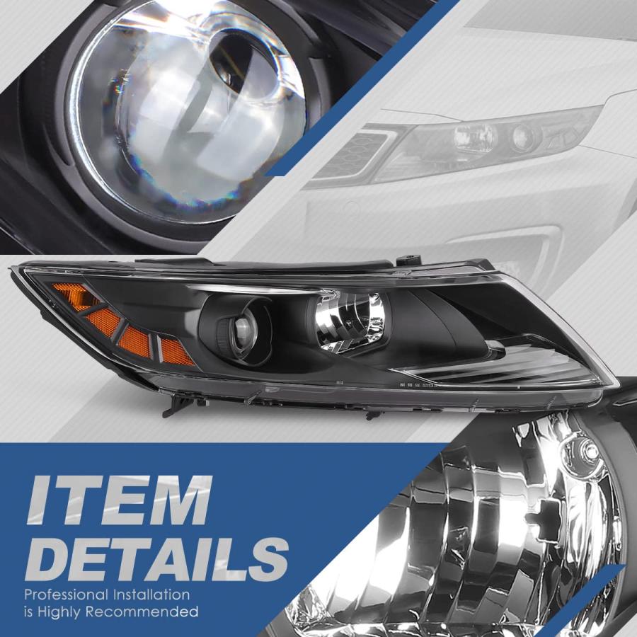【並行輸入品】 Auto Dynasty Headlights Assembly Compatible with 2011 2012 2013の画像