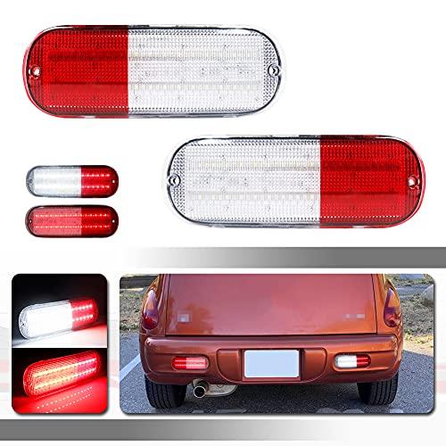 Tonsya 3 IN 1 交換用 3D 光学LED レッド&ホワイト LEDレンズ バンパーリフレクター 2001 2002 2 並行輸入品_1