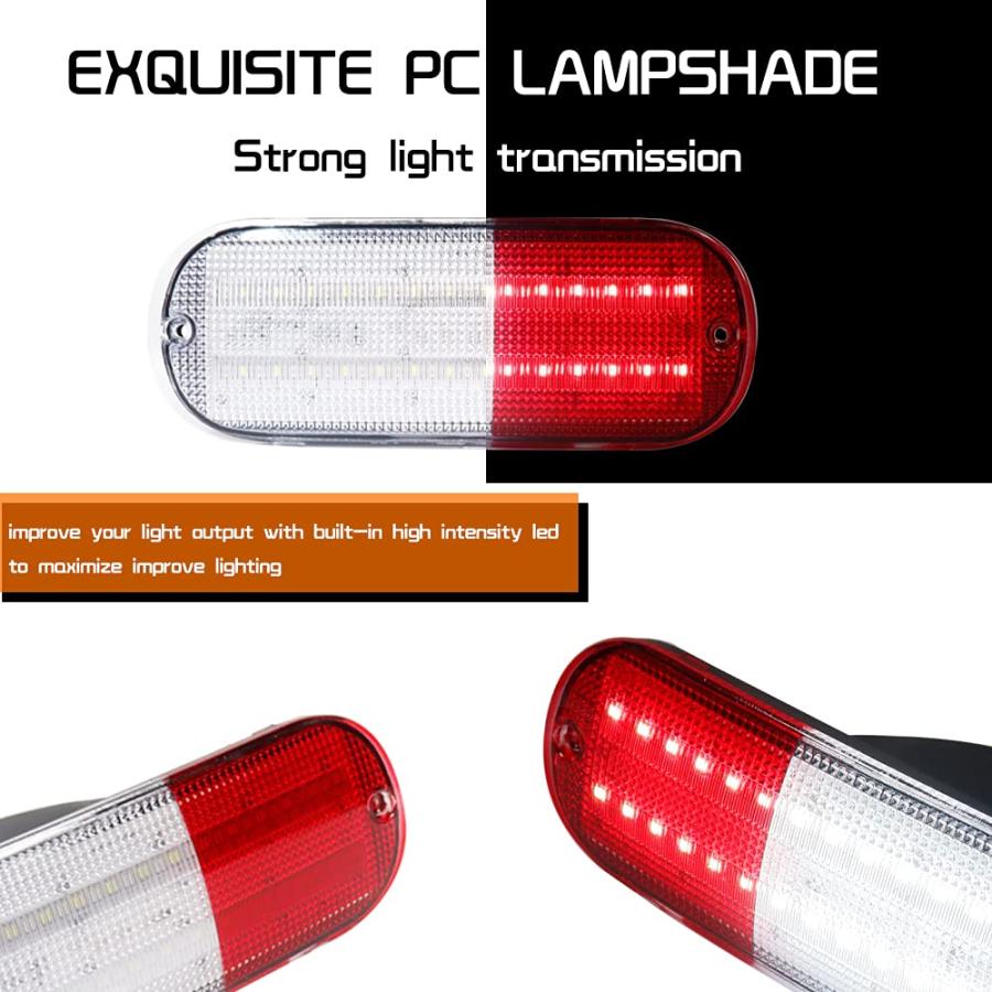 Tonsya 3 IN 1 交換用 3D 光学LED レッド&ホワイト LEDレンズ バンパーリフレクター 2001 2002 2 並行輸入品_3