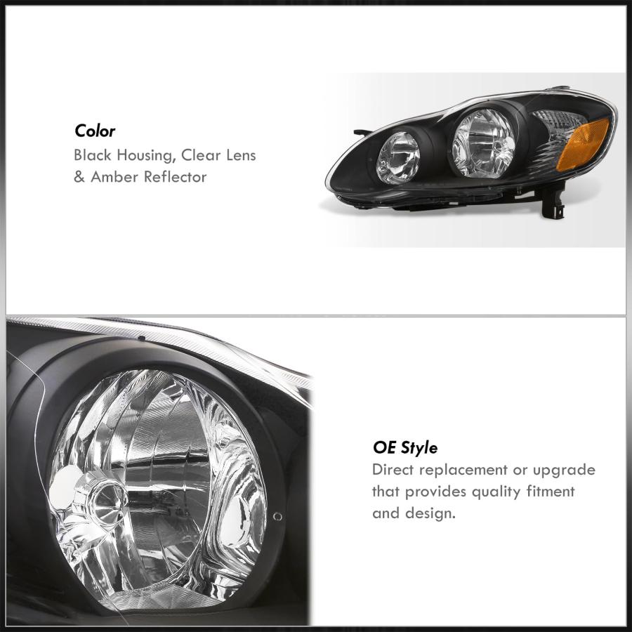 AJP Distributors Black Housing Clear Lens Amber Reflector Signal 並行輸入品_9