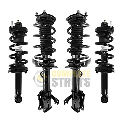 COMPLETESTRUTS フロント&リア コンプリートストラットアセンブリ コイルスプリング付き 交換用 2015 201 並行輸入品