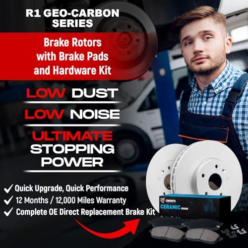 【並行輸入品】 R1 Concepts Rear Brakes and Rotors| Hardware Included| Rear Ceraの画像