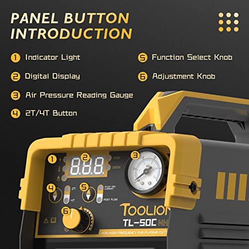 TOOLIOM 50A 非高周波プラズマカッター ノンタッチ パイロット ARC 110/220V デュアル電圧切断機 1/2イン 並行輸入品の画像