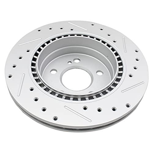 TRQ リアパフォーマンス 穴あけ Gコーティング ディスクブレーキローター ペア メルセデス対応 TRQ Rear Perfor 並行輸入品の画像