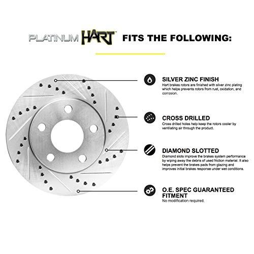 Hart Brakes Rear Brakes and Rotors Kit |Rear Brake Pads| Brake Ro 並行輸入品_3