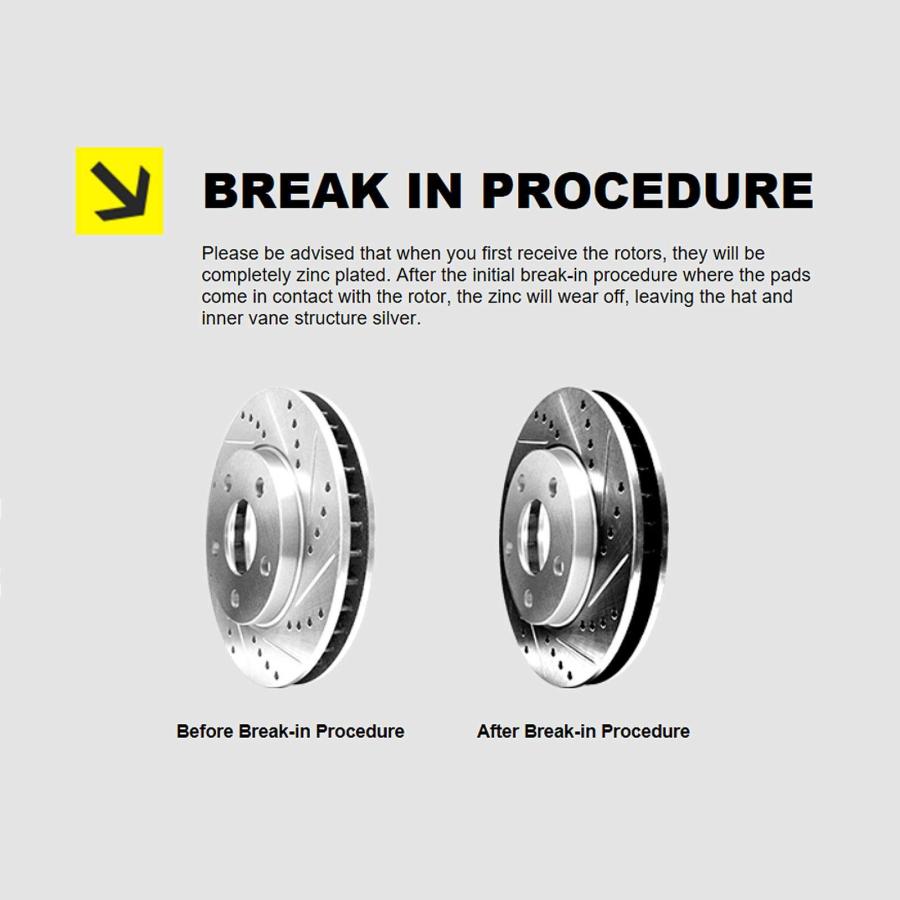 Hart Brakes Rear Brakes and Rotors Kit |Rear Brake Pads| Brake Ro 並行輸入品_5