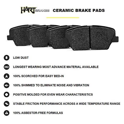Hart Brakes Rear Brakes and Rotors Kit |Rear Brake Pads| Brake Ro 並行輸入品_9
