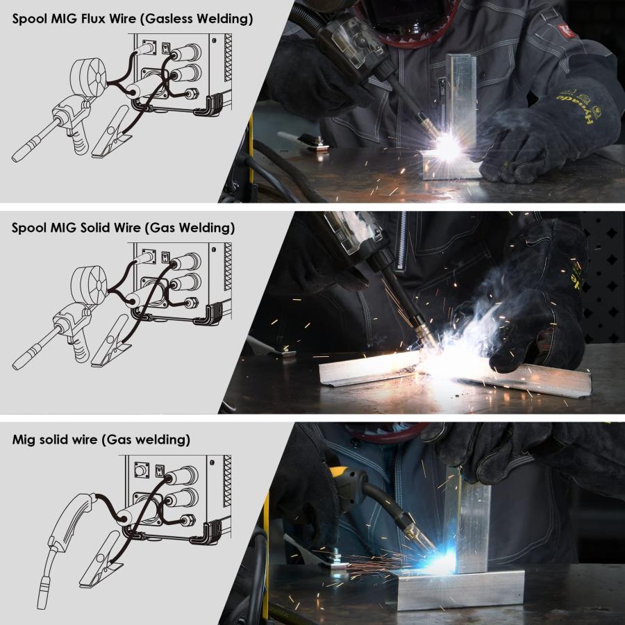 hynade ミグ溶接機 多機能 3イン1 ティグスティックスプール ミグ溶接機 MTG175 SG デュアル電圧 110/220 並行輸入品｜wid-grab｜10