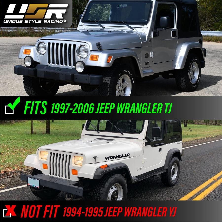 USR DEPO TJ LED Side Marker Lights 4 Pieces COMBO Smoke Bumper 並行輸入品_3