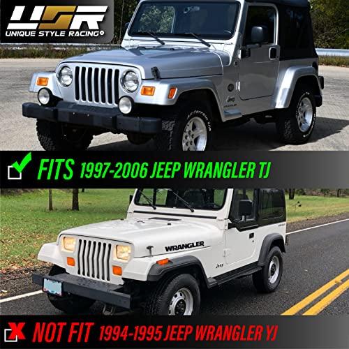 USR DEPO TJ LED Side Marker Lights 4 Pieces COMBO Smoke Bumper 並行輸入品_4