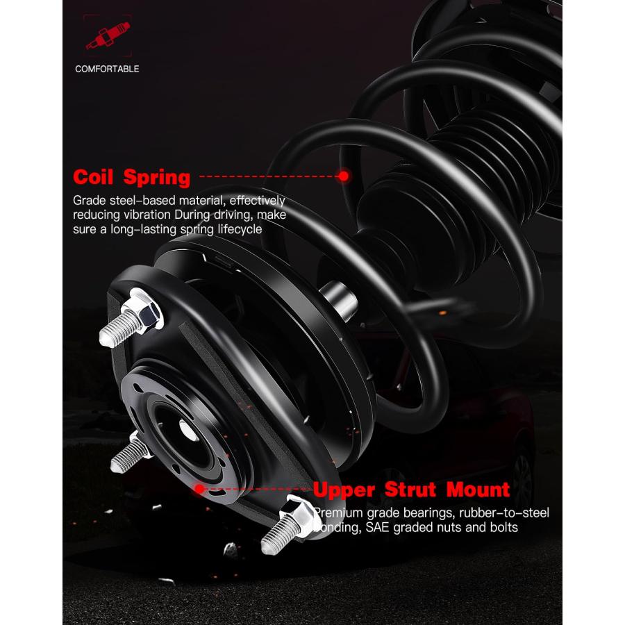 GDSMOTU 2Pcs Front Left Front Right Complete Strut Assembly 1729 並行輸入品の画像
