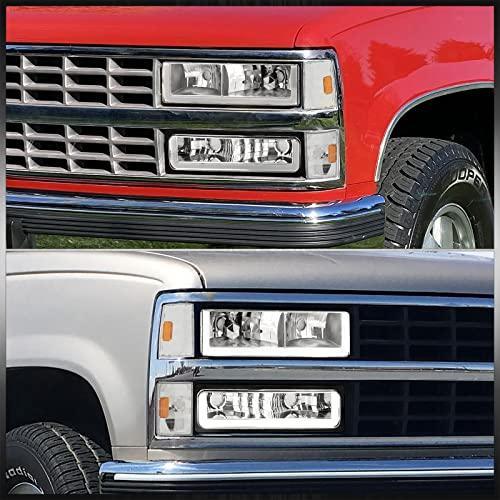 AJP Distributors Chrome Amber LED DRL Head Lights + Corner Bumpe 並行輸入品の画像