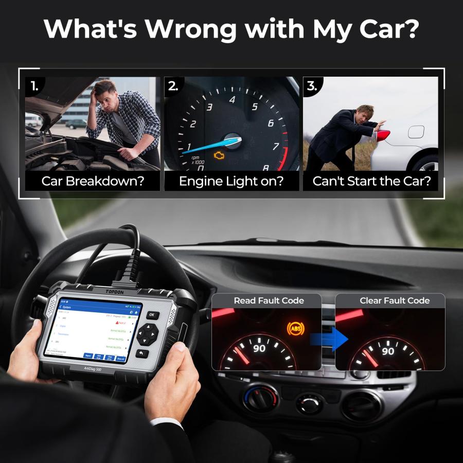TOPDON AD500 obd2 診断機 日本語 自動車 故障診断機 bmw ベンツ
